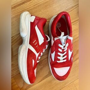 Tory Burch red tennis shoes